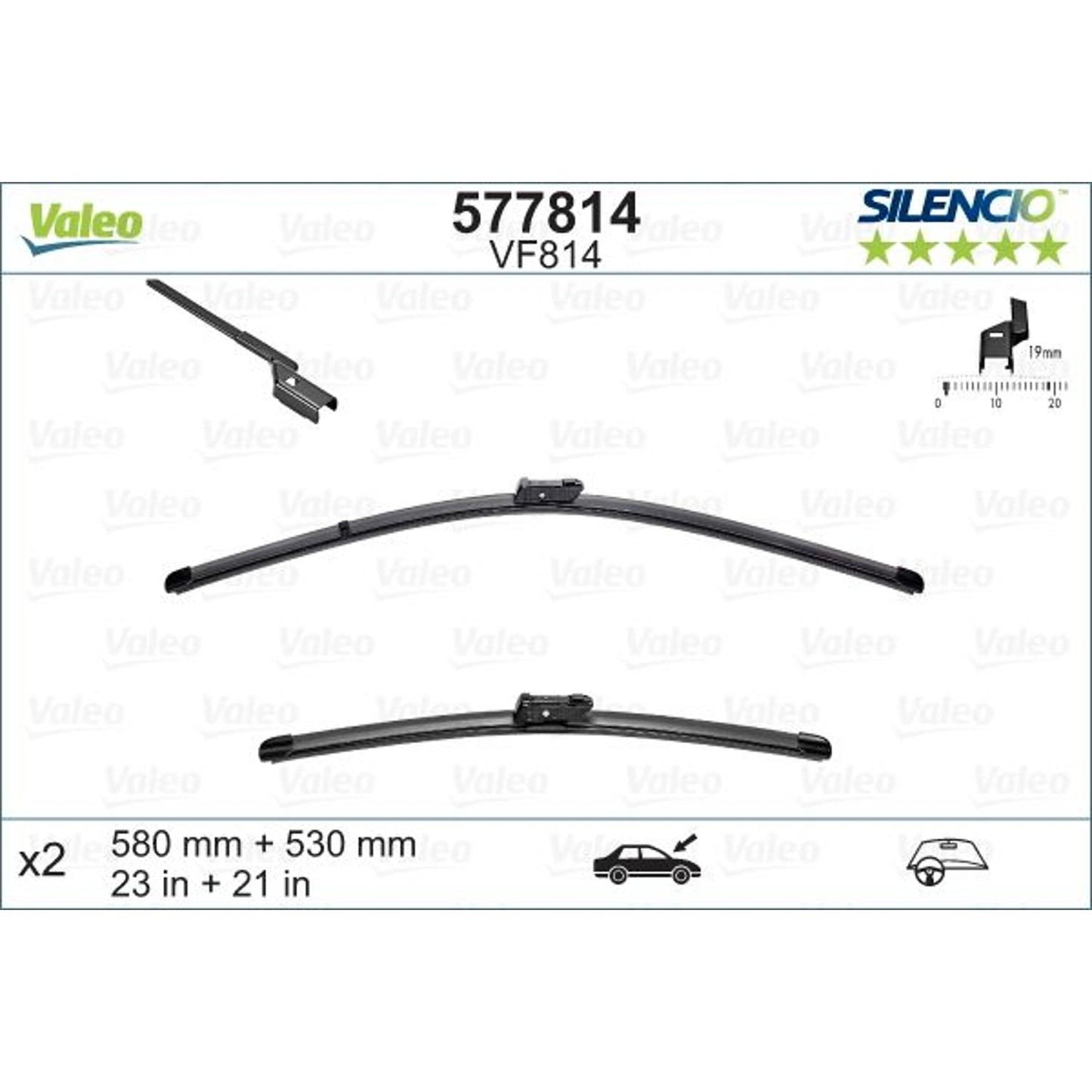 Valeo Windshield Wiper Blade Set 577814