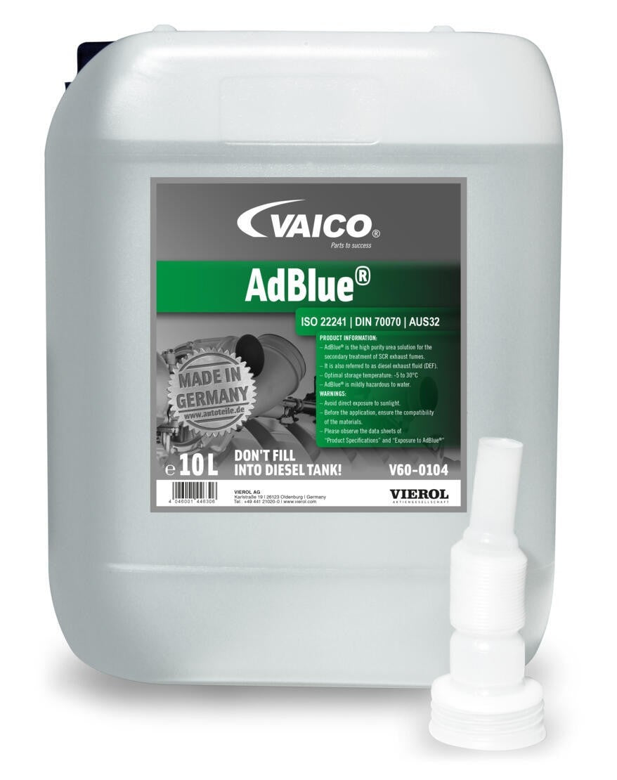 Vaico Diesel Emissions Fluid, Each, D1:V600104, D1S:V60 0104, JP1:9729901274
