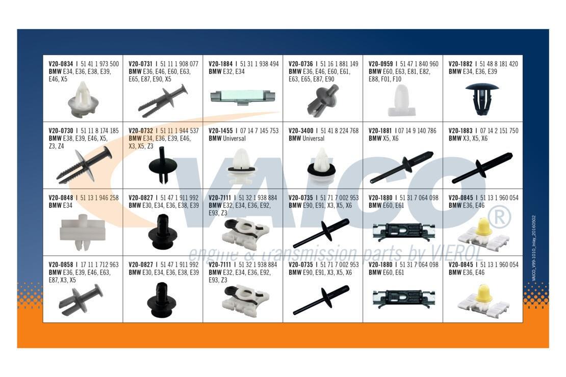 Vaico Fastener Assortment, Each, D1:V991010, D1S:V99 1010, JP1:98306001740,