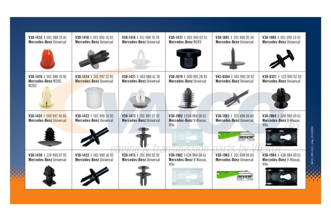 Vaico Fastener Assortment, Each, D1:V991011, D1S:V99 1011, JP1:98333002740,