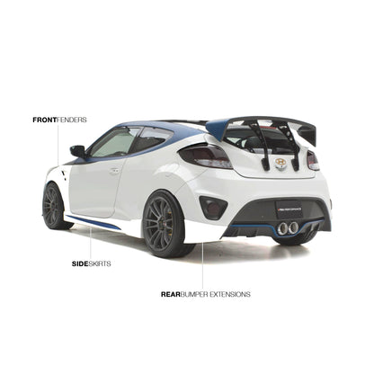 ARK 2013-2017 Hyundai Veloster Turbo C-FX Rear Bumper Side Extensions