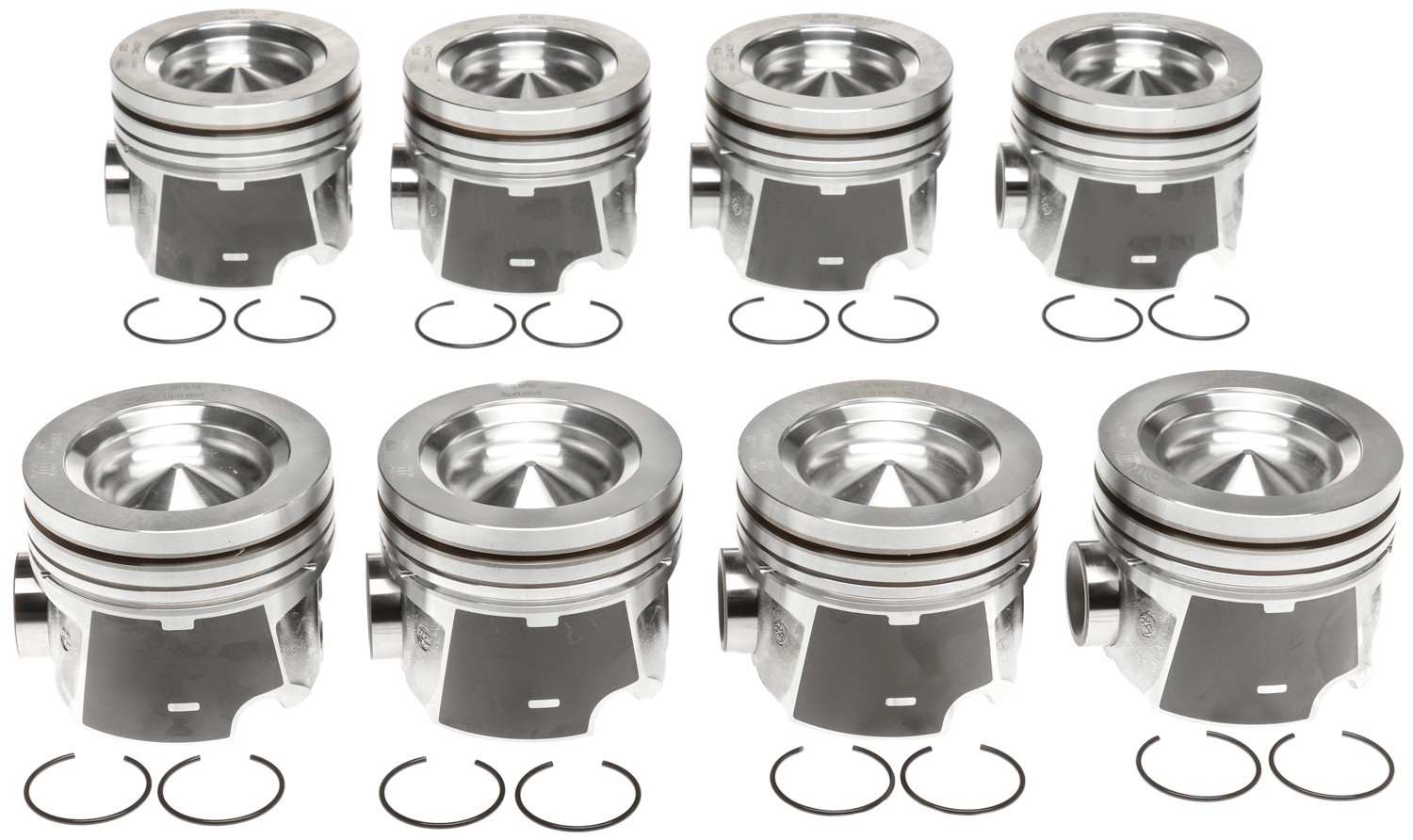 Mahle OE 17-20 Ford F-250/F-350 6.7L Powerstroke Piston Set (Set of 8) 224-4051