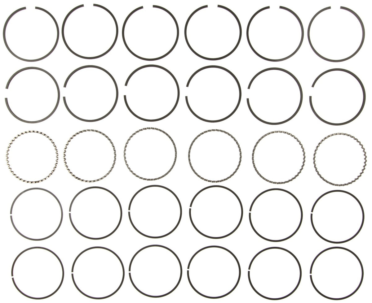 Mahle Rings AMC 199/232/258 Engs 64-87 Buick 225 Eng 64-67 Gray Int Trk Jeep Chrome Ring Set 40619CP