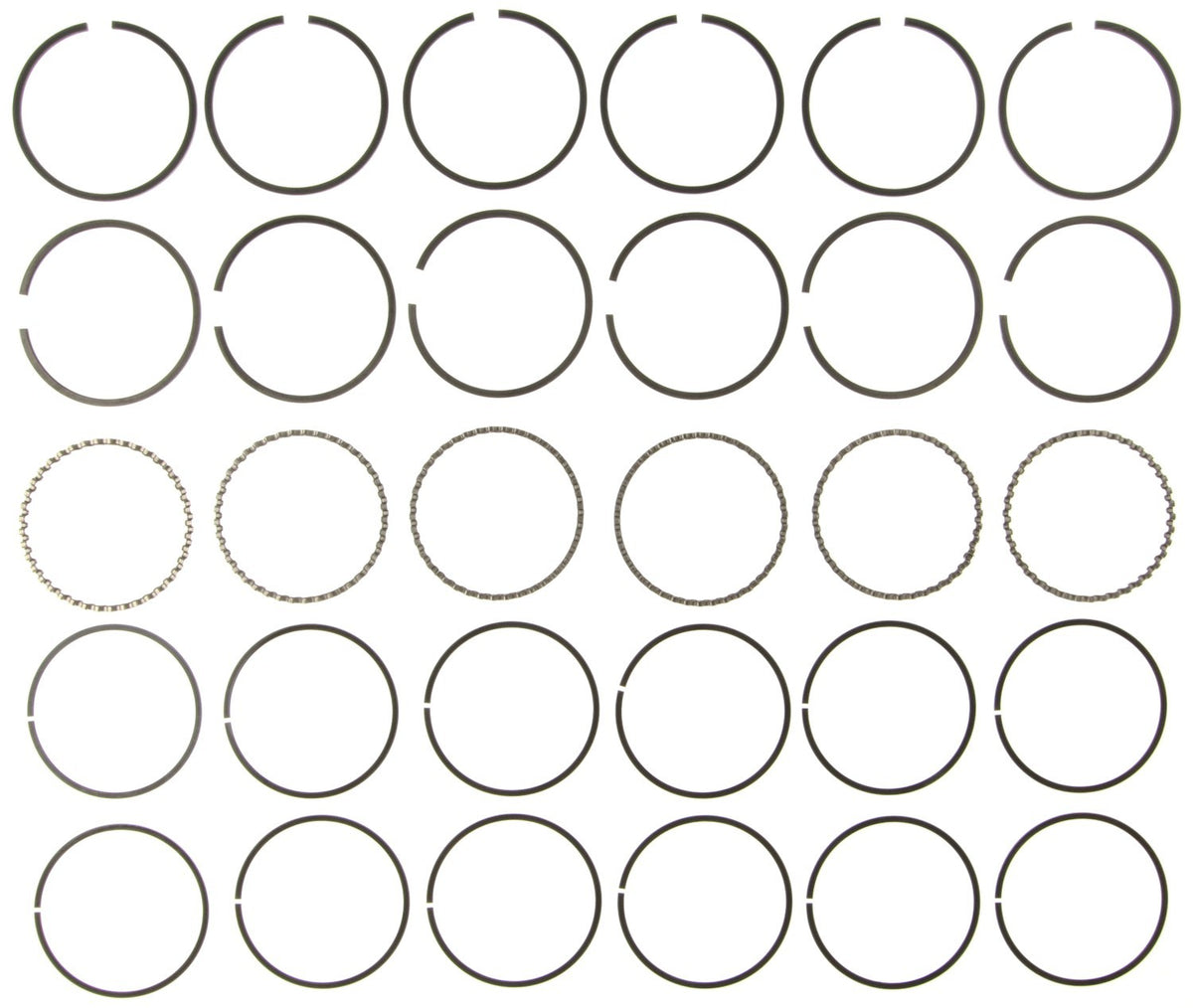 Mahle Rings AMC 199/232/258 Engs 64-87 Buick 225 Eng 64-67 Gray Int Trk Jeep Moly Ring Set 40668CP