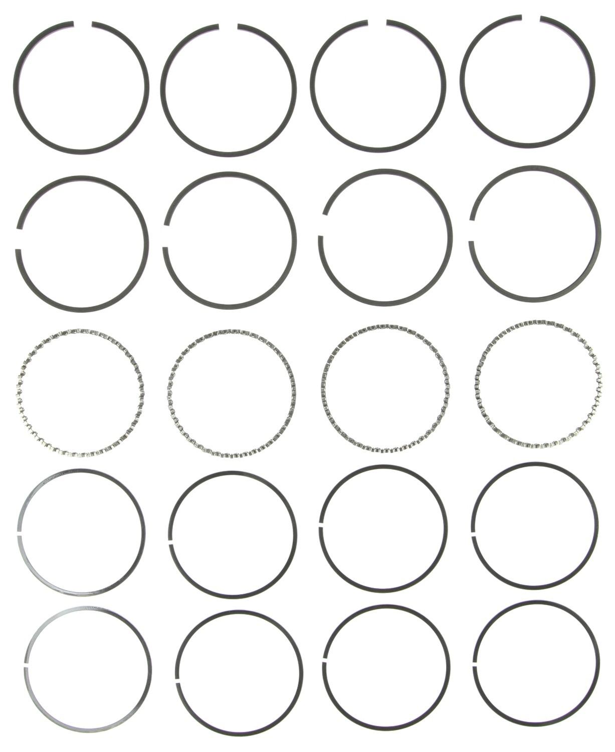 Mahle Rings Ford 140 2.3L Eng 74-84 Ford Trk 140 2.3L Eng 77-84 Merc 140 Chrome Ring Set 41097CP