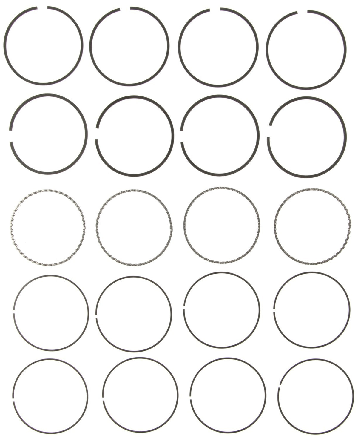 Mahle Rings Isuzu 2254cc 2.3L 4ZD1 Eng 86-93 Chrome Ring Set 41591CP
