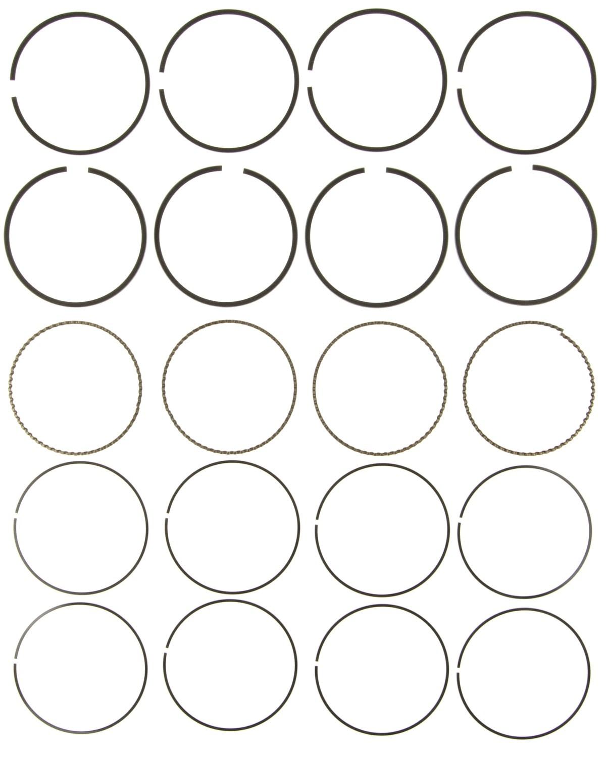 Mahle Rings Chrysler/Eagle 122 2.0 DOHC Eng 89-92 Mitsubishi 1997cc DOHC Chrome Ring Set 41599