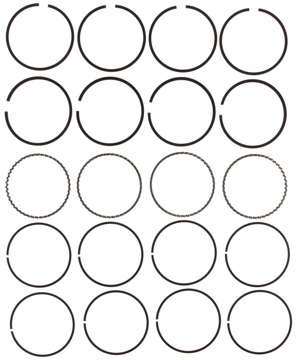 Mahle Rings General Motors 151 CID 2.5L 4 Cyl Eng 1982-93 Deep Groove Moly Ring Set 41879CP