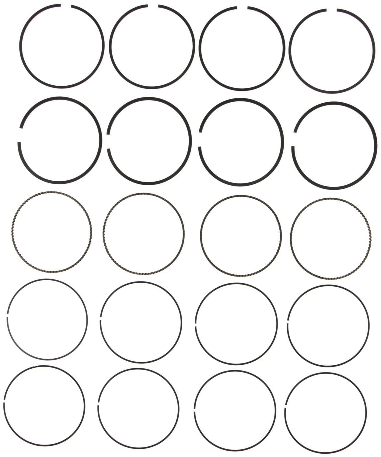 Mahle Rings Ford 2.3L DOHC Duratech 2001-2006 Vin Z D Chrome Ring Set 42077CP.030