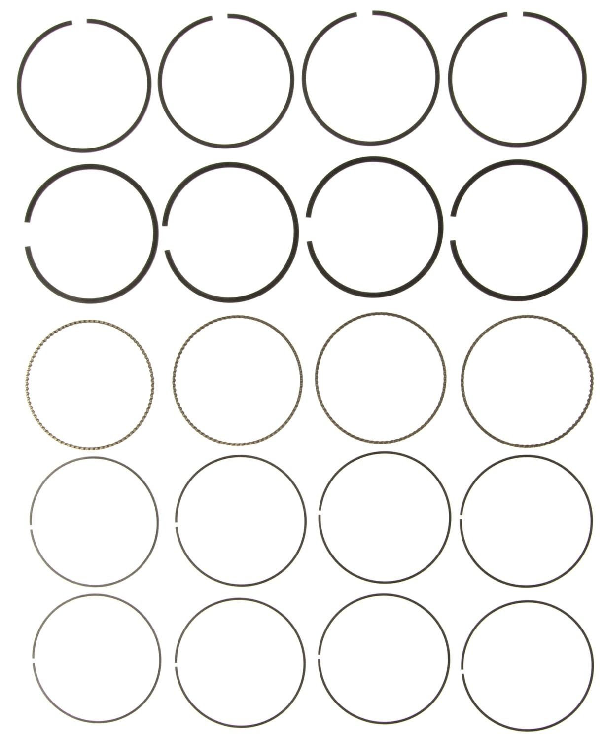 Mahle Rings Chrysler 2.4L Turbo L4 Vin E 2004-2008 w/ 2.5MM Oil Ring Chrome Ring Set 42086CP.040