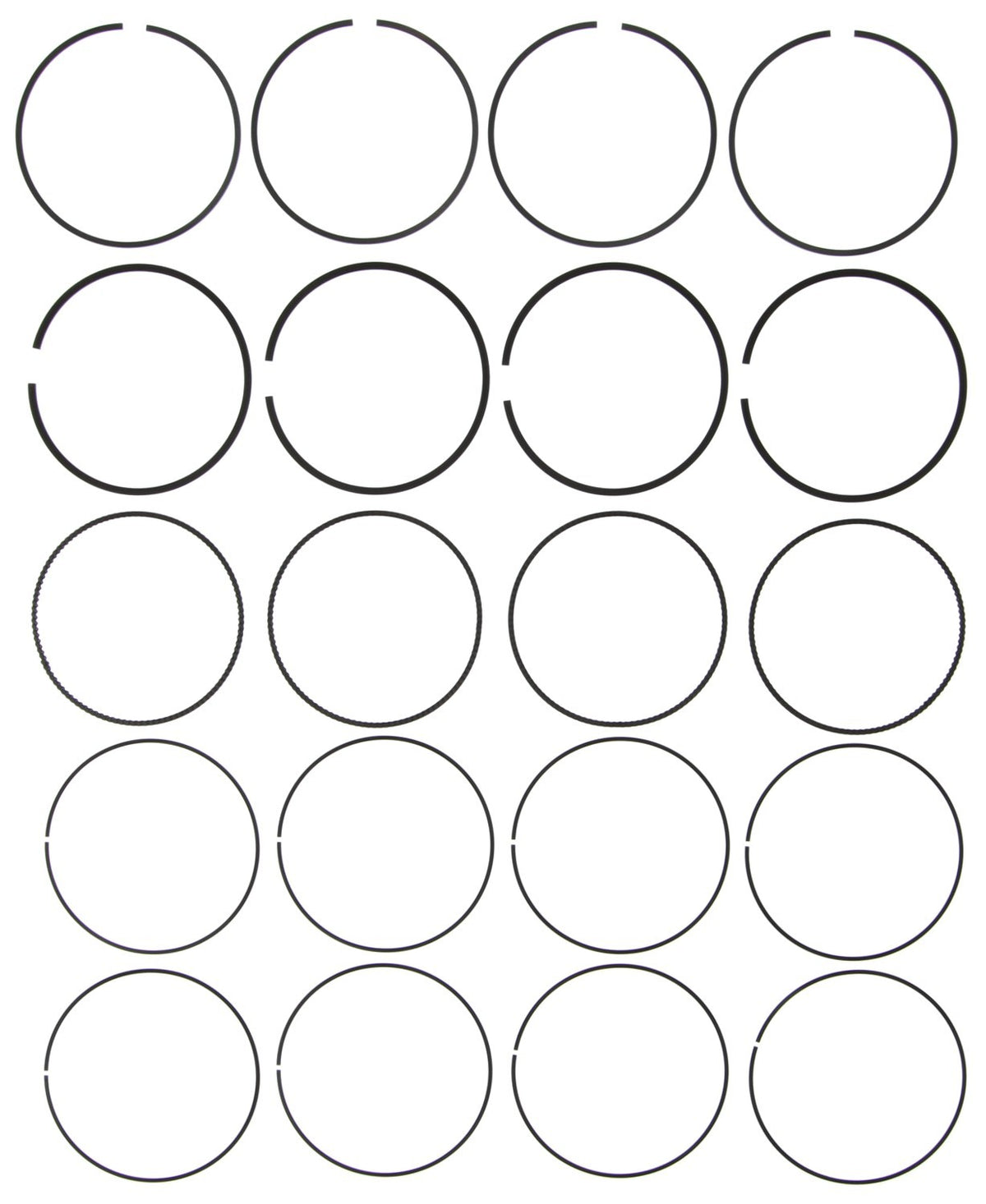 Mahle Rings Toyota 2.4L 2AZFE 2001-2007 Plain Ring Set 42141CP.020