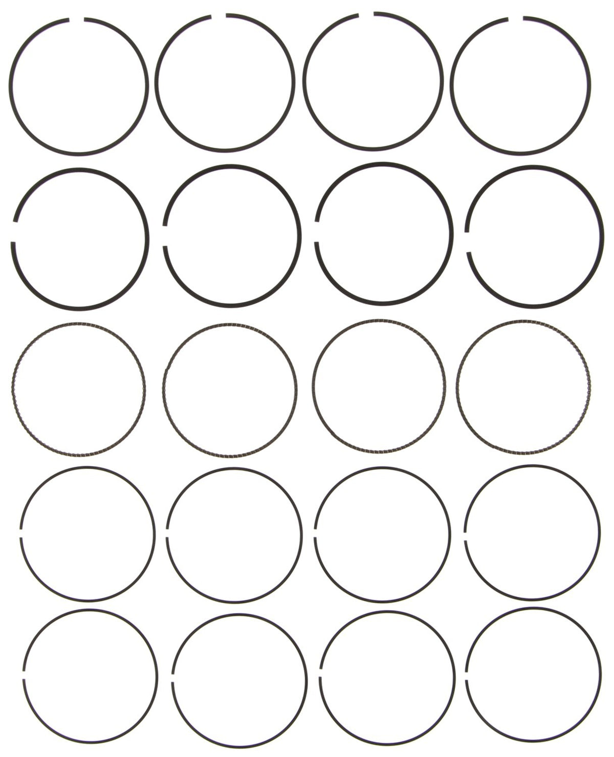 Mahle Rings Toyota 1.3L / 1.5L 2NZFE / 1NZFE 2000-2005 Echo Prius GNS Top Ring Plain Ring Set 42144CP