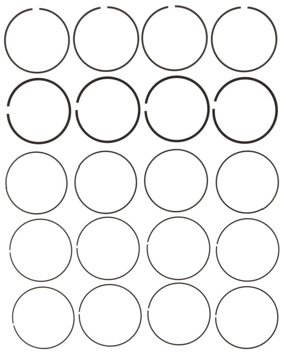 Mahle Rings Honda 1.8L R18A1 L4 2006 - 2008 Chrome Ring Set 42148CP.020