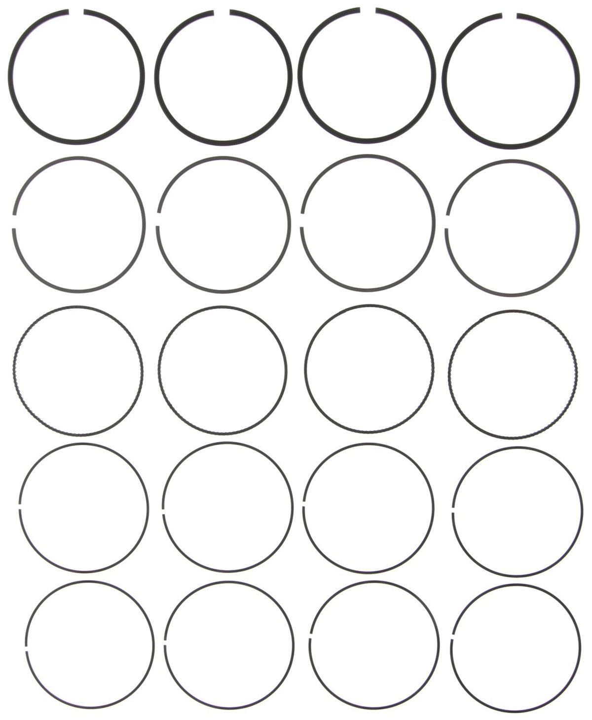 Mahle Rings Honda 1.8L R18A1 L4 2006 - 2008 Chrome Ring Set 42148CP