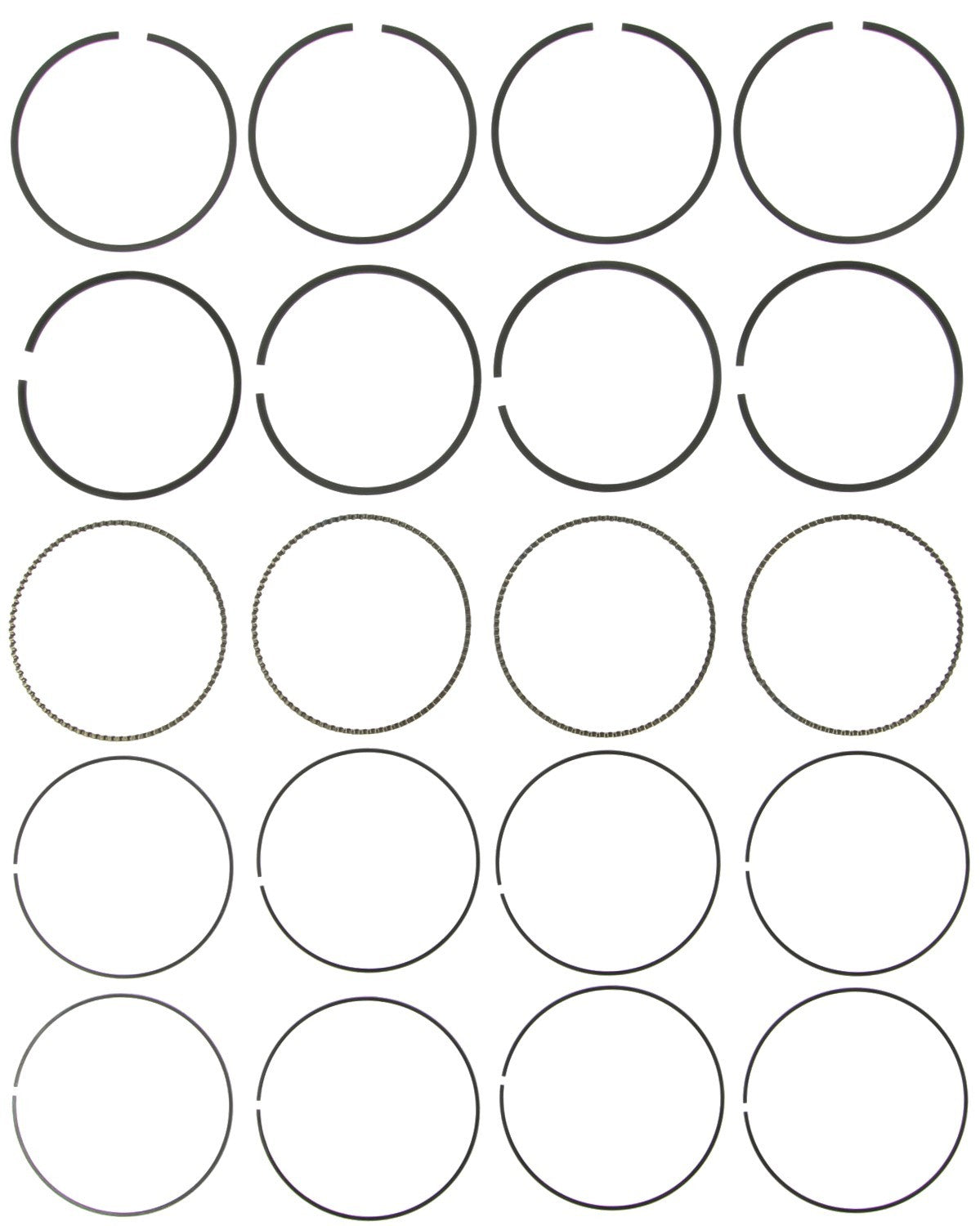 Mahle Rings Mitsubishi 2.0L 1997CC SOHC 4G94 2002 - 2006 Chrome Ring Set 42254CP