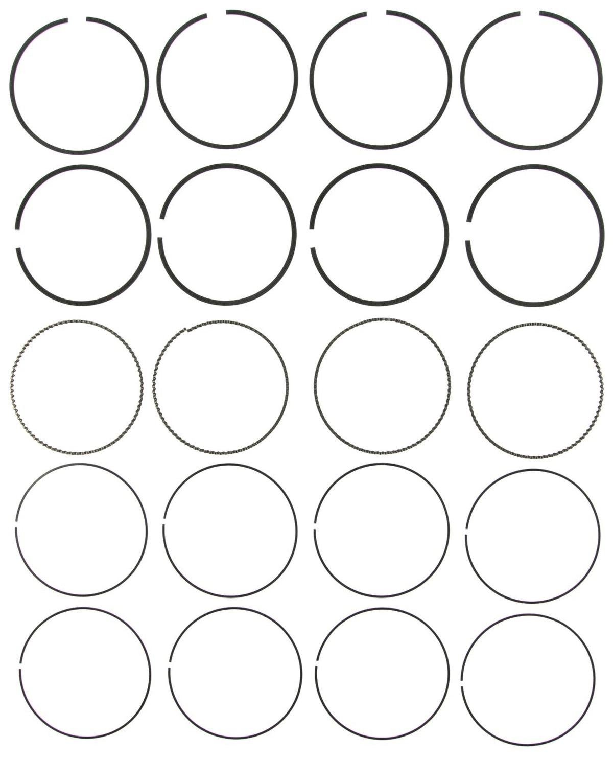 Mahle Rings Honda 2.3L 2259cc 1992-2000 H22A4 H23A1 Chrome Ring Set 42258CP.030