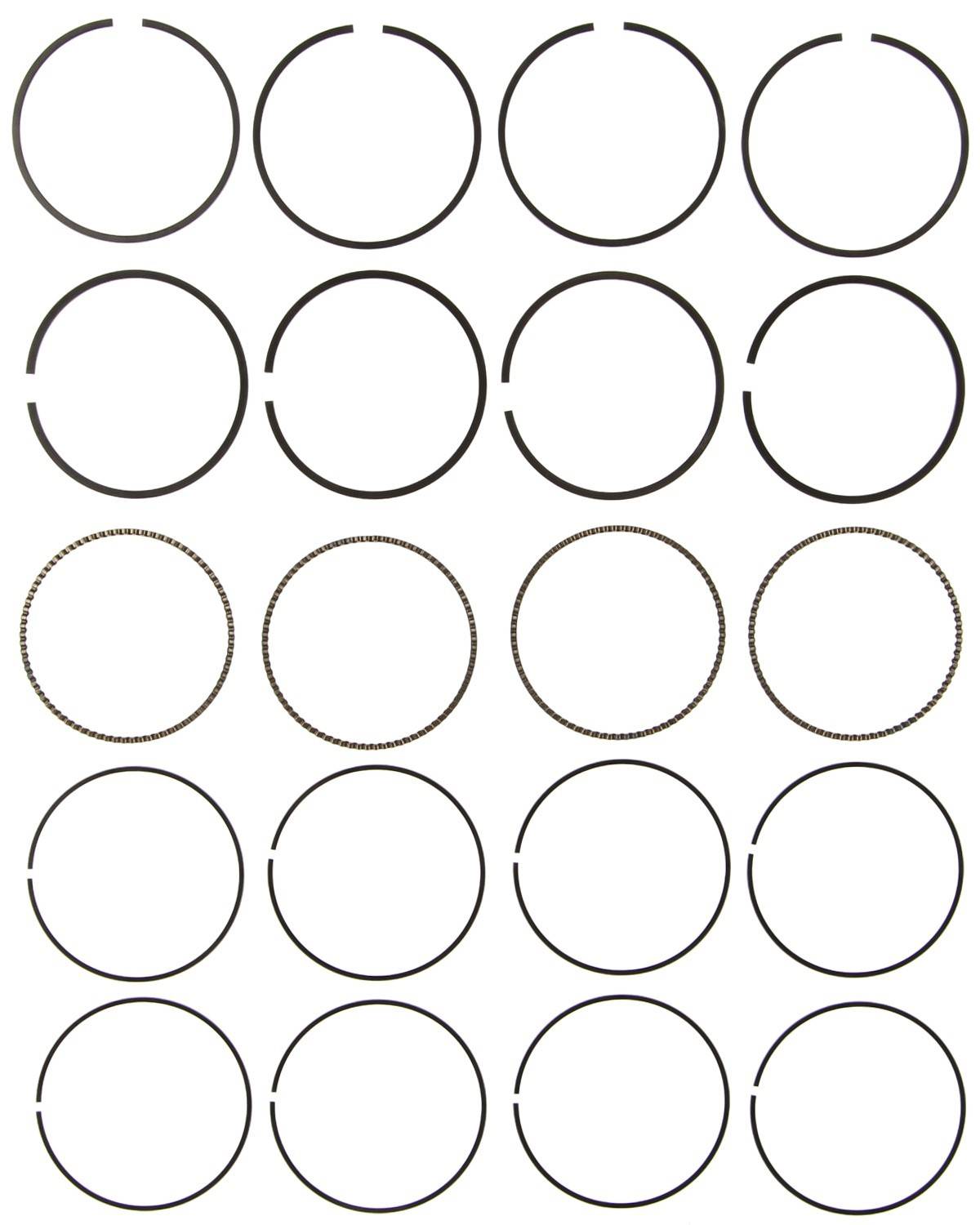Mahle Rings Volkswagen 1.4L 1390CC AEX / AKV / APQ 1995 - 2001 Chrome Ring Set 42281CP