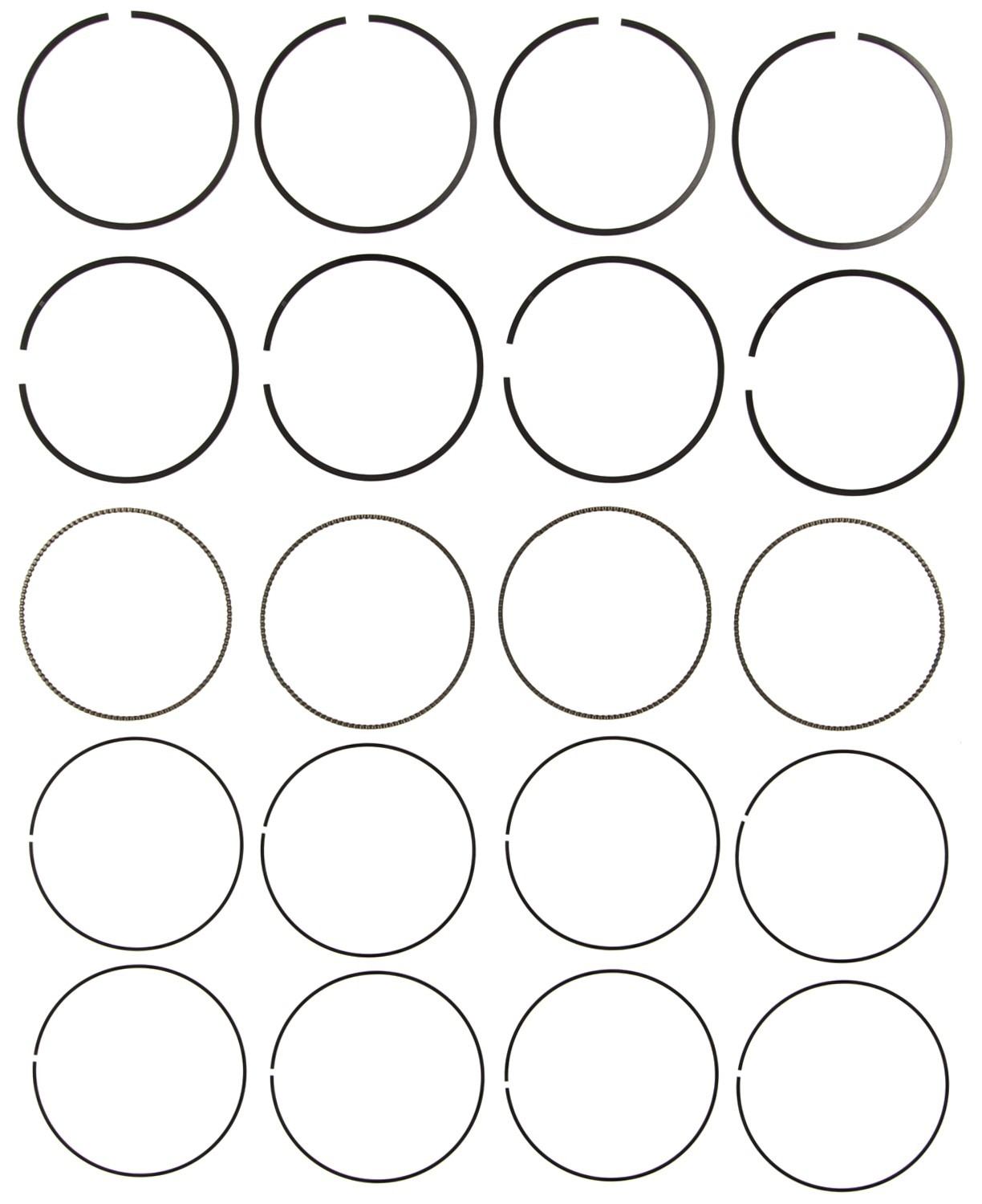 Mahle Rings Nissan 2.5L 4 Cyl 2007-2015 QR25DE QR25DER Plain Ring Set 42286CP.040