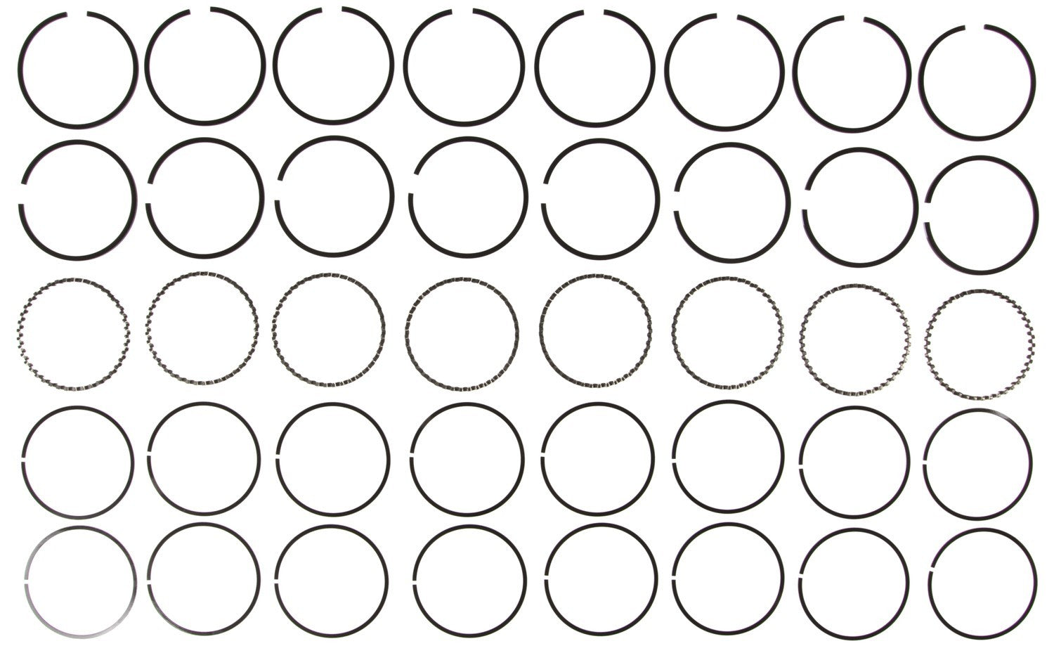 Mahle Rings Dearborn Marine Ford 260312 Engs 56-5762-65 Ford Trk 260 Eng Plain Ring Set 50009