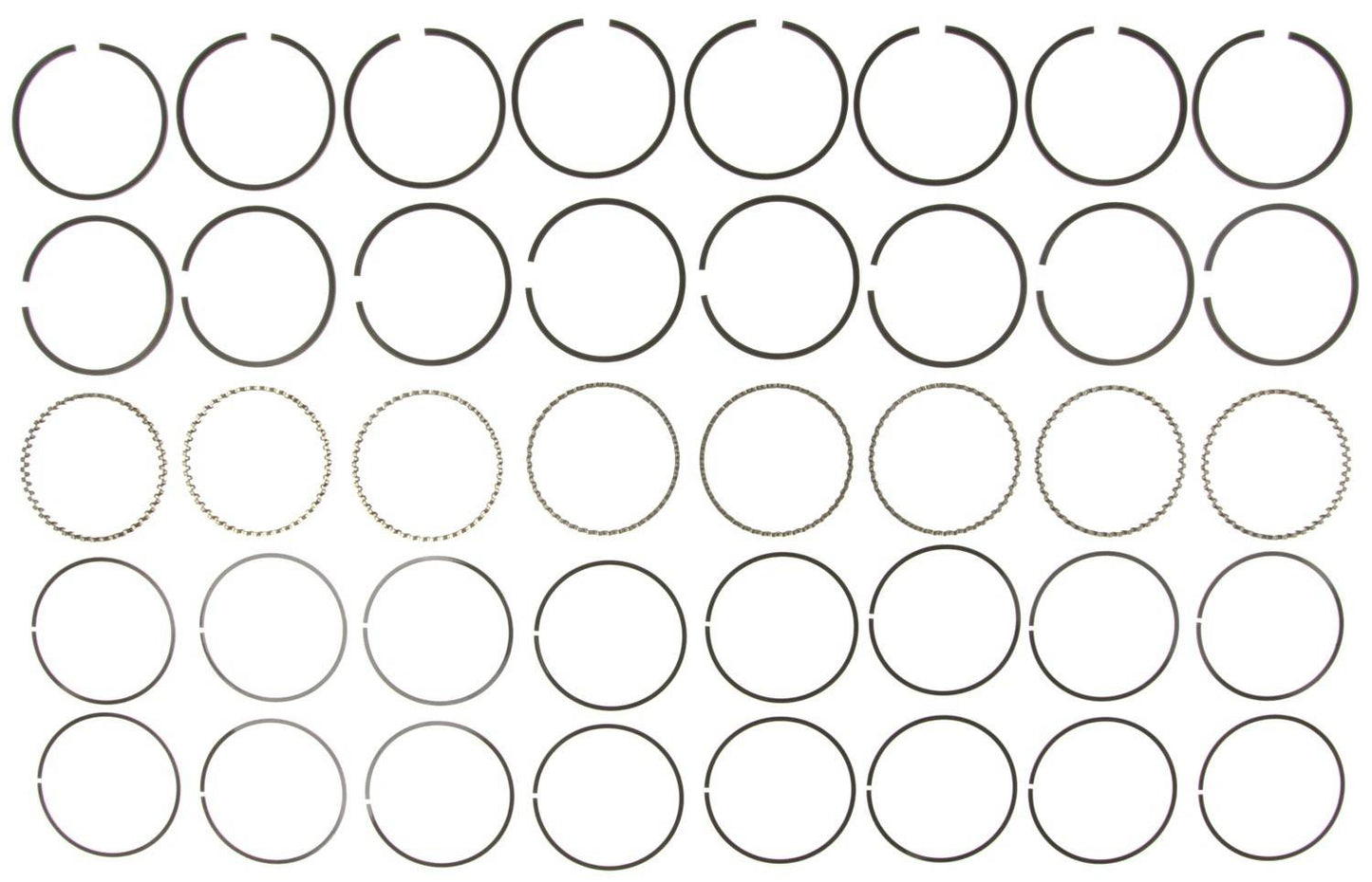 Mahle Rings Buick 301350L Eng 77-79 Checker 327350 Eng 69-79 Chevy Plain Ring Set 50564CP.040
