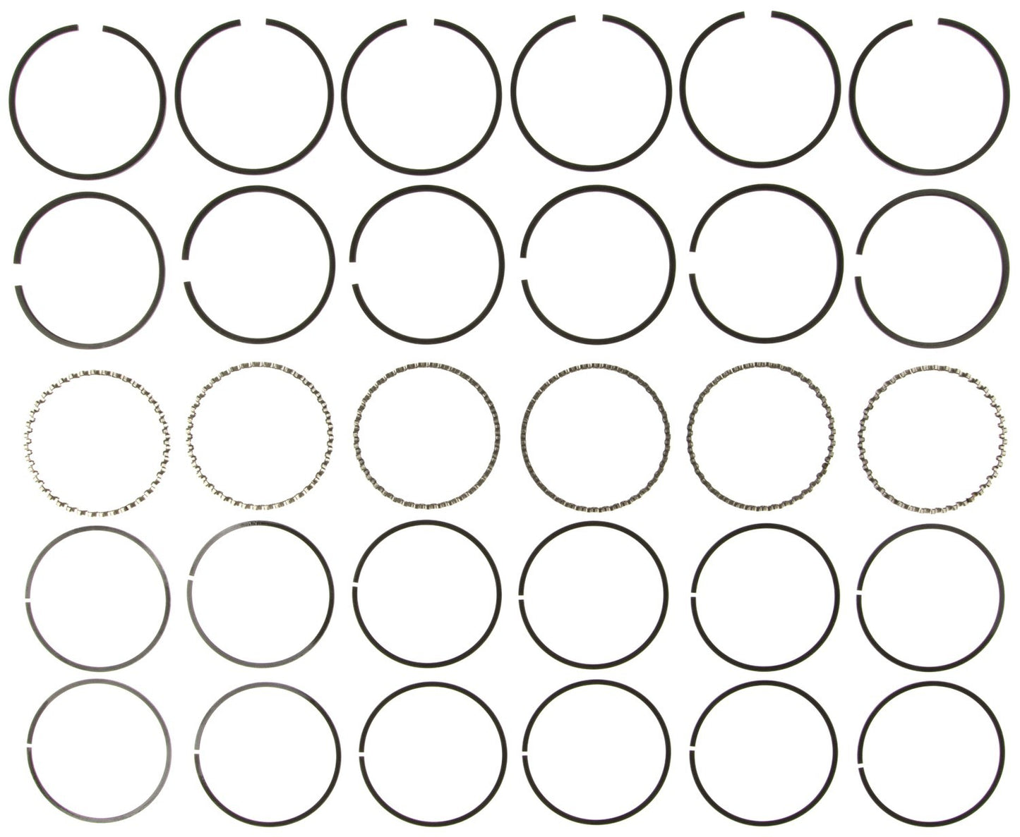 Mahle Rings Ford 200 3.3L 250 4.1L Engs 63-83 Ford Trk 200 3.3L 250 4.1L Plain Ring Set 50565CP