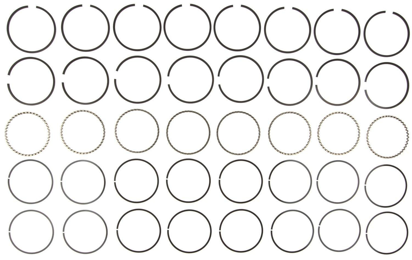 Mahle Rings AMC 287290304 Engs 63-79 Buick 300340 Engs 64-67 Chevy 265 Eng Plain Ring Set 50618