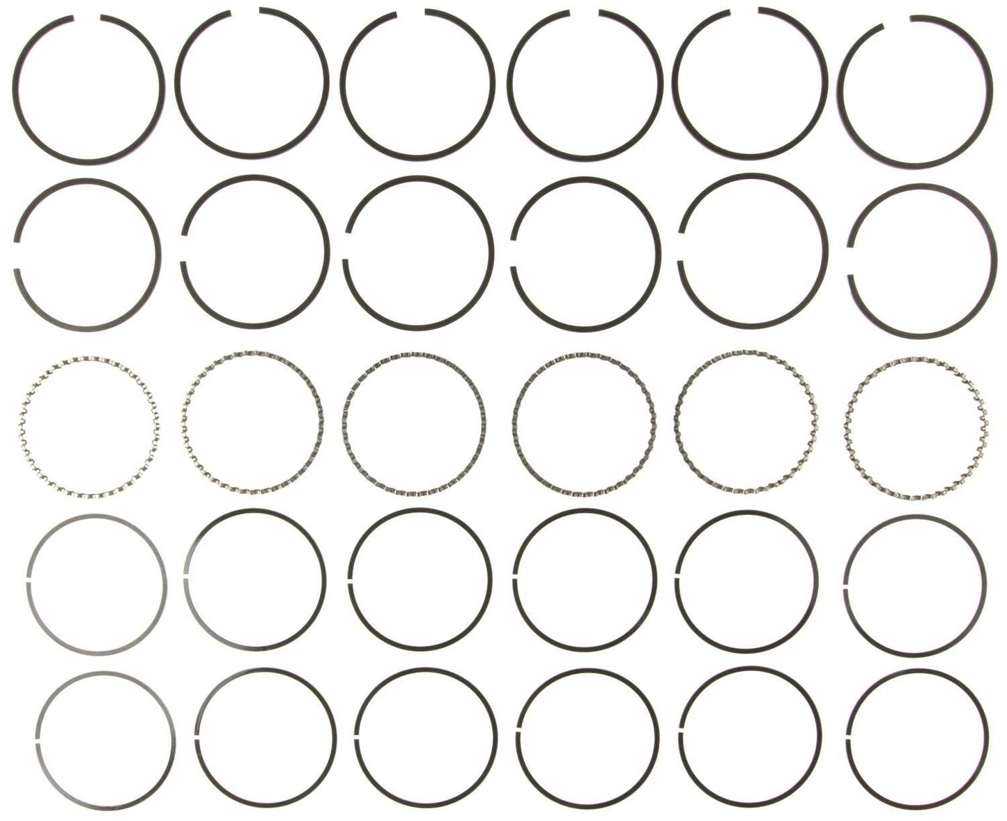 Mahle Rings AMC 199/232/258 Engs 64-87 Buick 225 Eng 64-67 Gray Int Trk Jeep Plain Ring Set 50668CP.030
