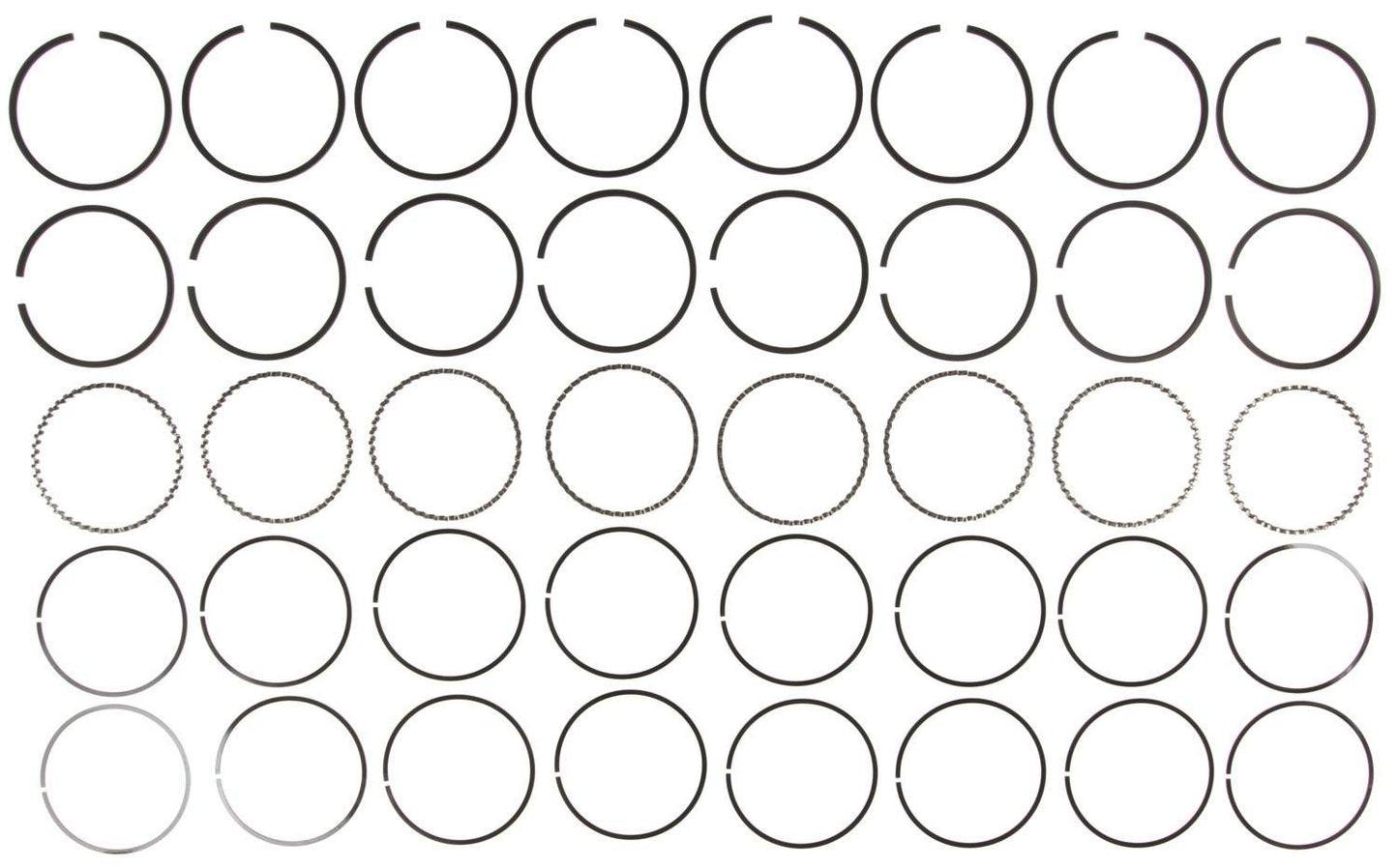 Mahle Rings AMC 343 360 Engs 1967-78 Jeep 360 Eng 1971-90 Plain Ring Set 50785.060