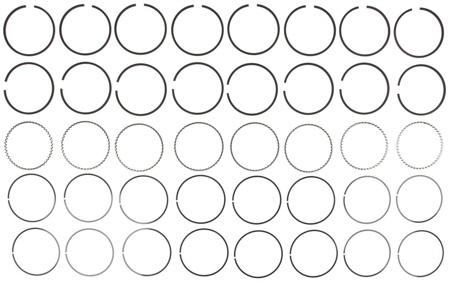 Mahle Rings Chry 400 Eng 72-78 Chry Ind Engs Dodge 400 Eng 72-78 Dodge Trk Plain Ring Set 51050
