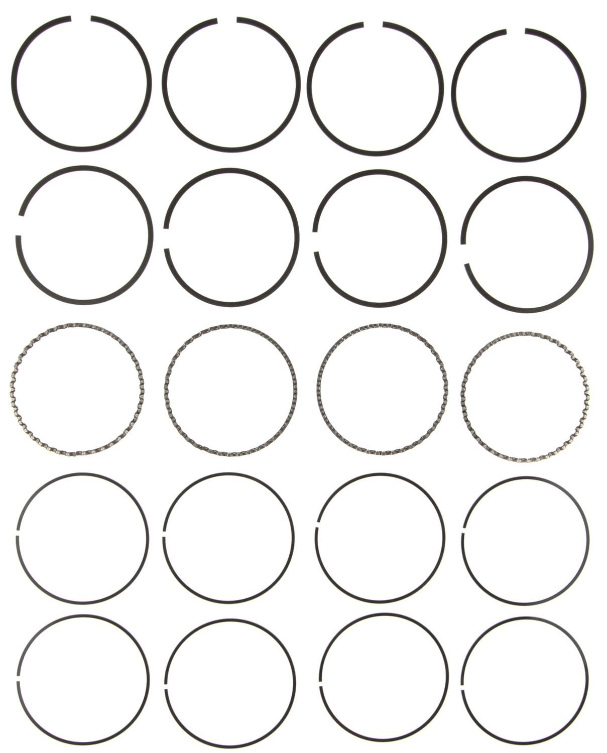 Mahle Rings Dodge Trk 146 2.4L Eng 90-92 Hyundai 2351cc 2.4L Eng 89-91 Plain Ring Set 51587