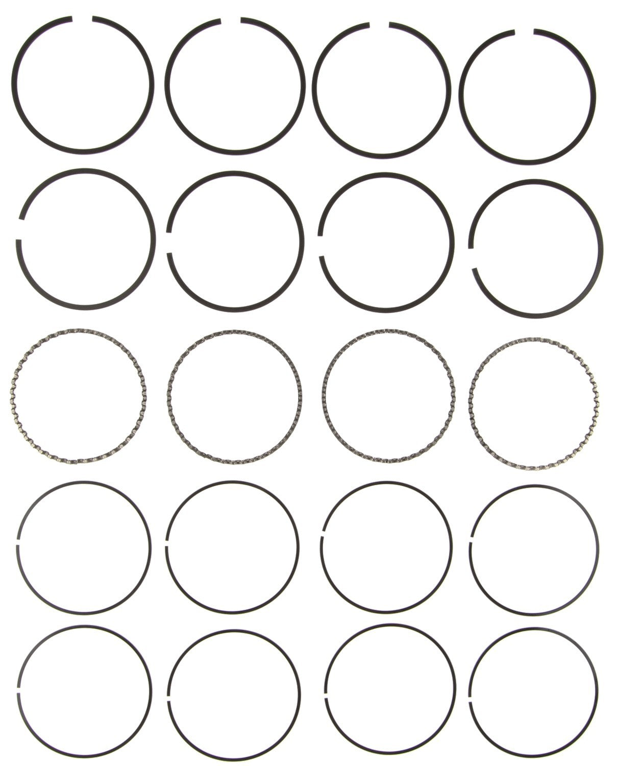 Mahle Rings Dodge Trk 146 2.4L Eng 90-92 Hyundai 2351cc 2.4L Eng 89-91 Plain Ring Set 51587