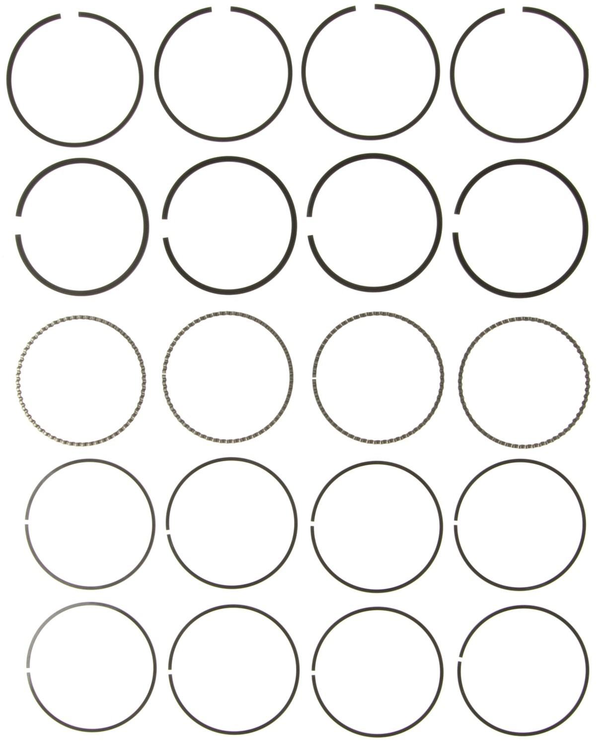 Mahle Rings Ford 1989CC 2.0L ZETEC DOHC 16 Valve 1995-97 Plain Ring Set 51724CP