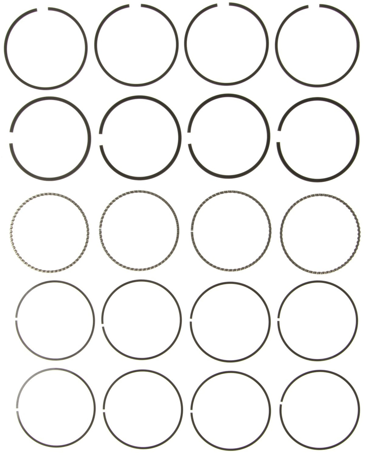 Mahle Rings Ford 1989CC 2.0L ZETEC DOHC 16 Valve 1995-97 Plain Ring Set 51724CP