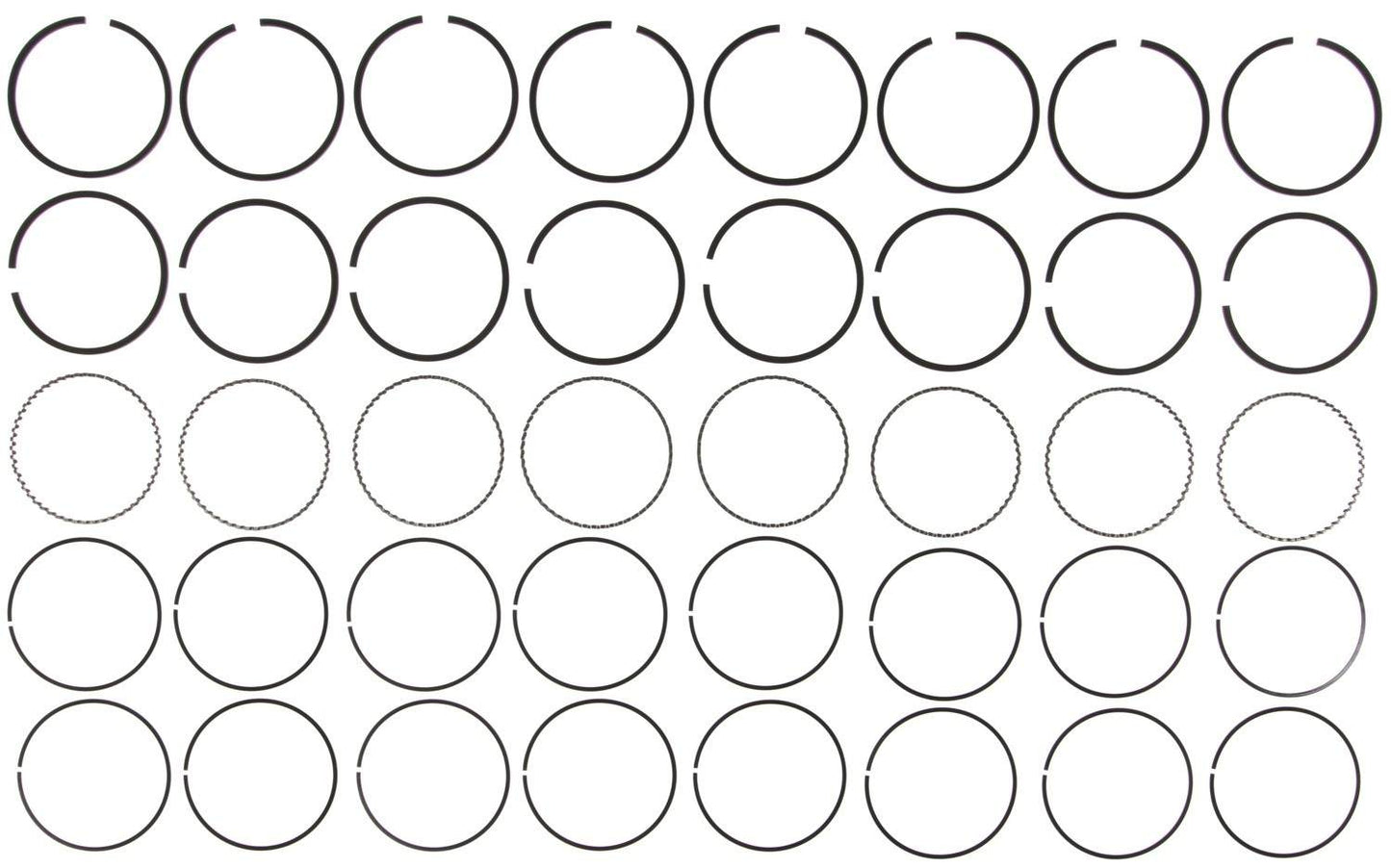 Mahle Rings Ford Trk 429 7.0L 460 7.5L 1992-95 Shallow Oil Groove Plain Ring Set 51751CP