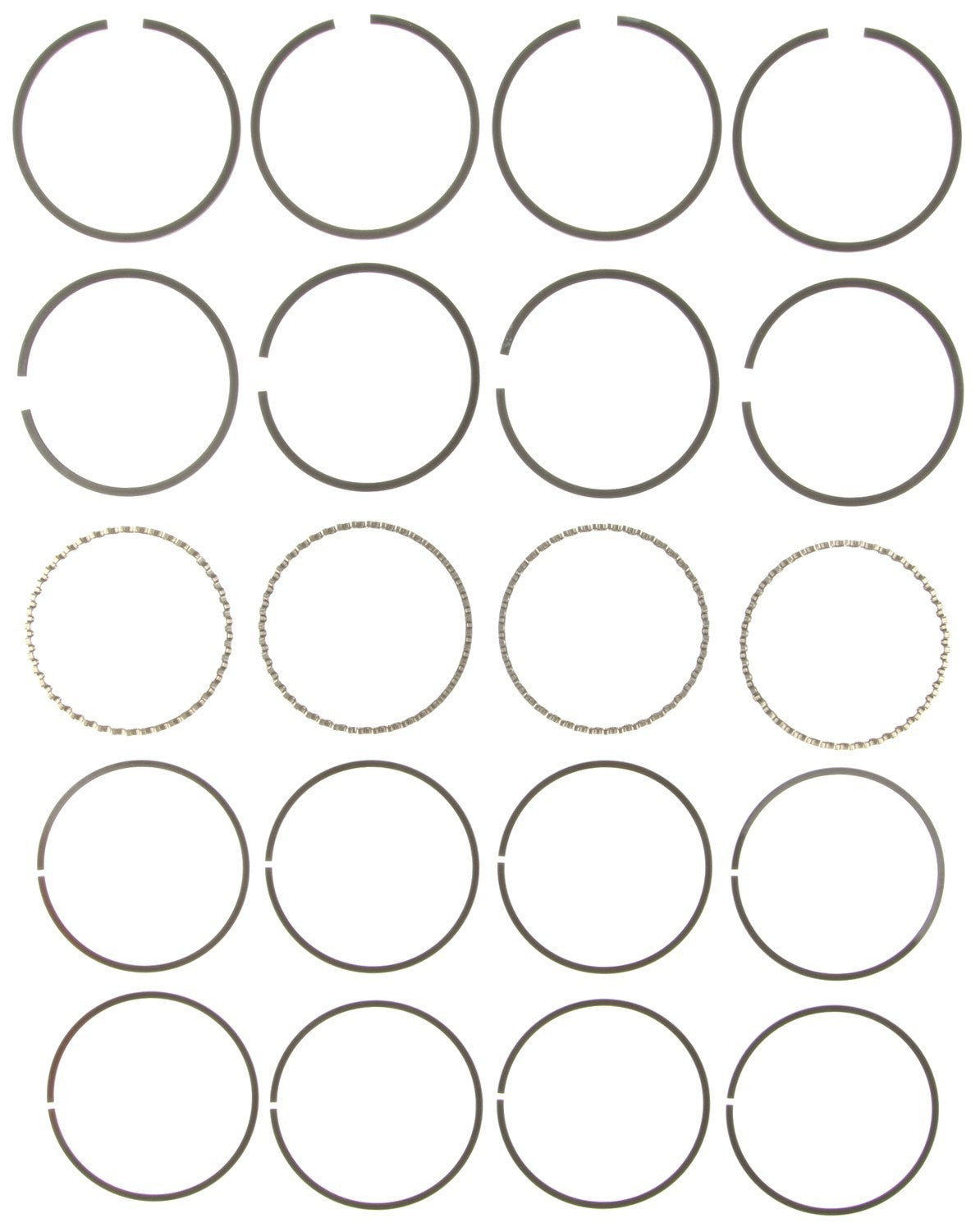 Mahle Rings General Motors 151 CID 2.5L 4 Cyl Eng 1982-93 Deep Groove Plain Ring Set 51879CP