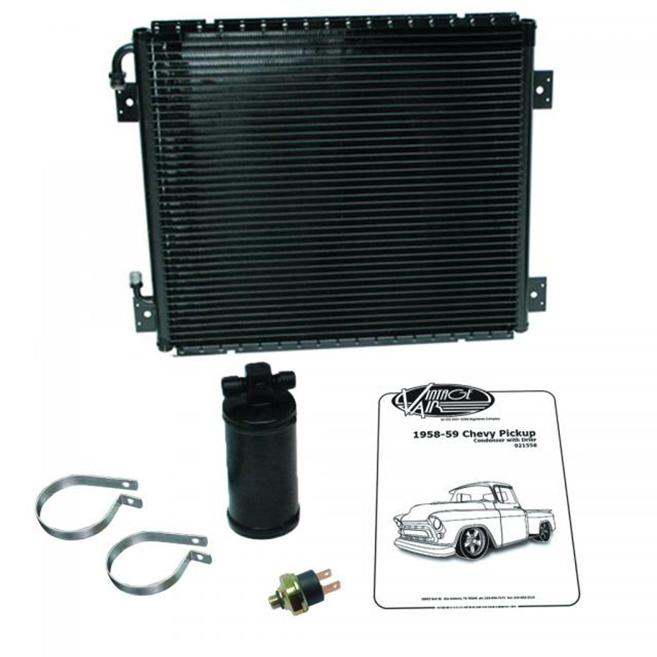Vintage Air 58-59 Chevy P/U Condenser Kit Air Conditioning Air Conditioning Condensers and Components main image