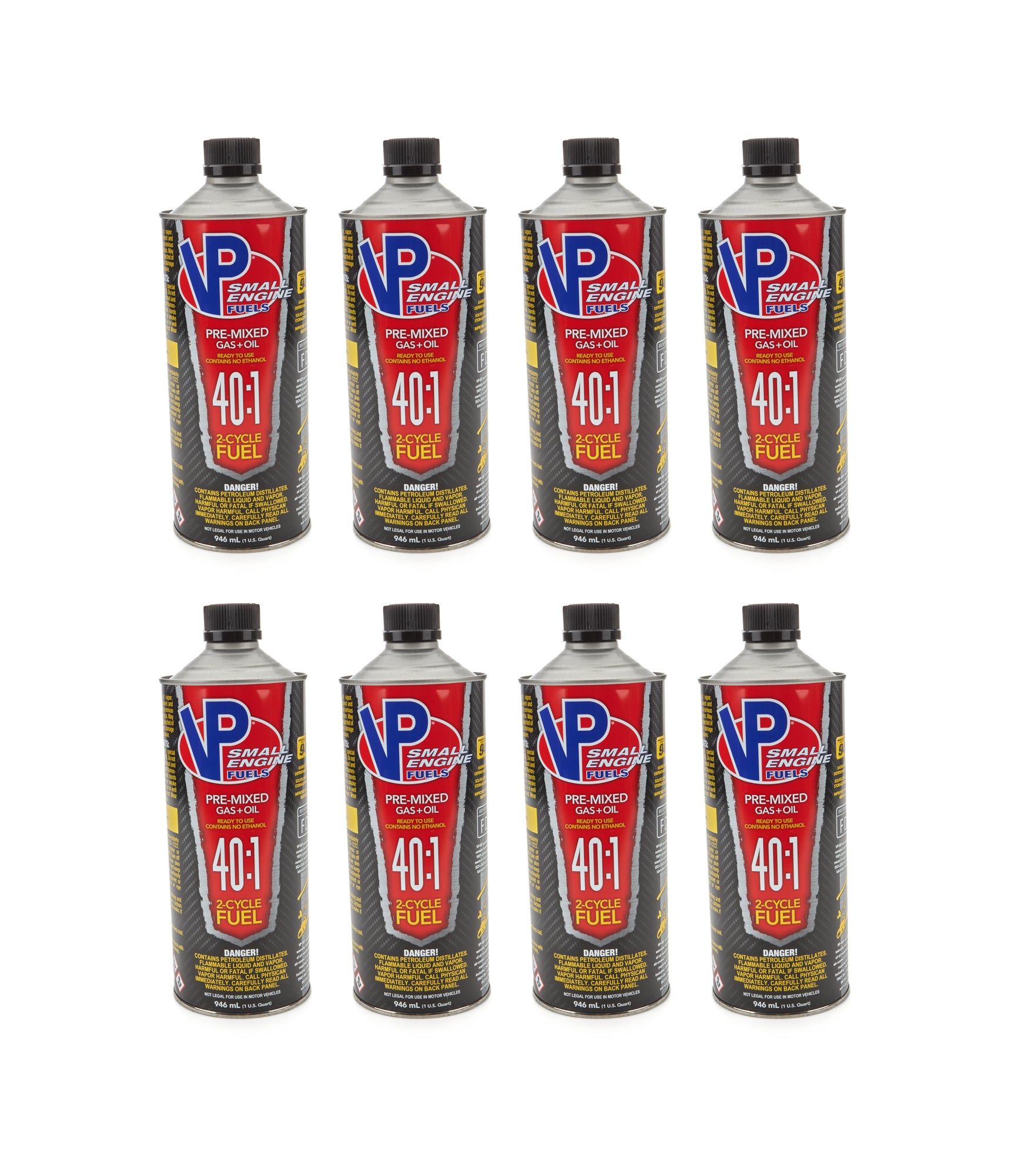 VP Racing 40:1 Pre-Mix Fuel 1qt Cans (Case 8) Fuels Leaded Fuel main image