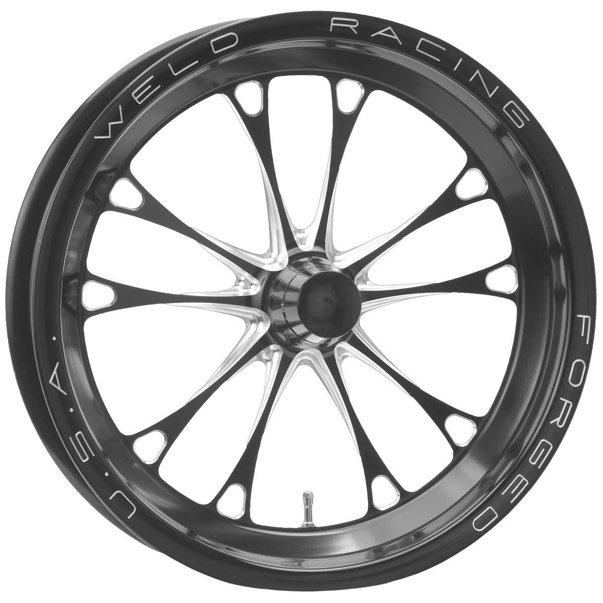 WELD RACING V-Series Frnt Drag Wheel Blk 15x3.5 Strange Mnt Wheels and Tires Wheels main image