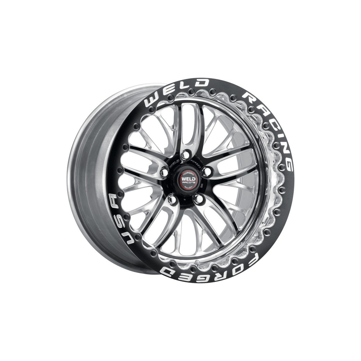 Weld S82 17x10 / 5x4.5 BP / 8.0in. BS (64mm Offset) Black Wheel (Low Pad) - Black Single Beadlock 82LB7100A80F