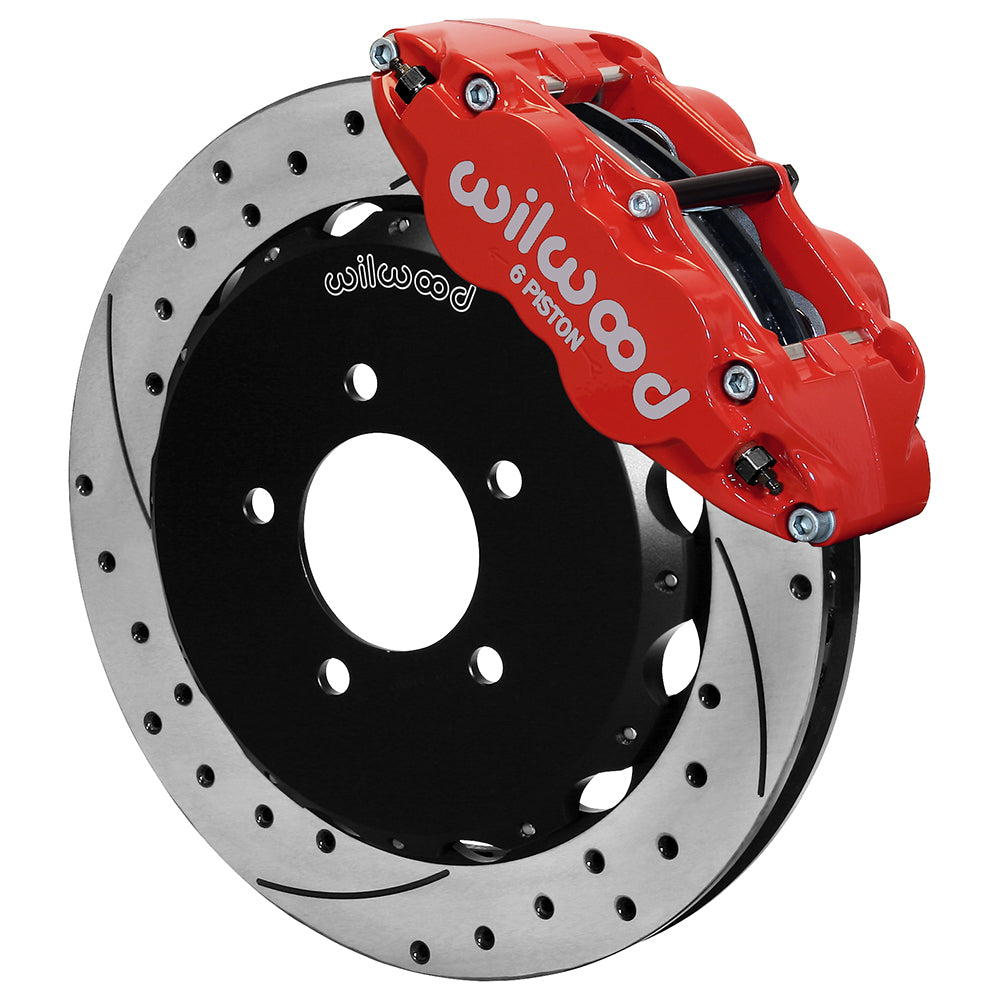 Wilwood 2013+ Honda Civic OEM 57mm Forged Narrow Superlite 6R Big Brake Front Brake Kit - Red 140-16847-DR