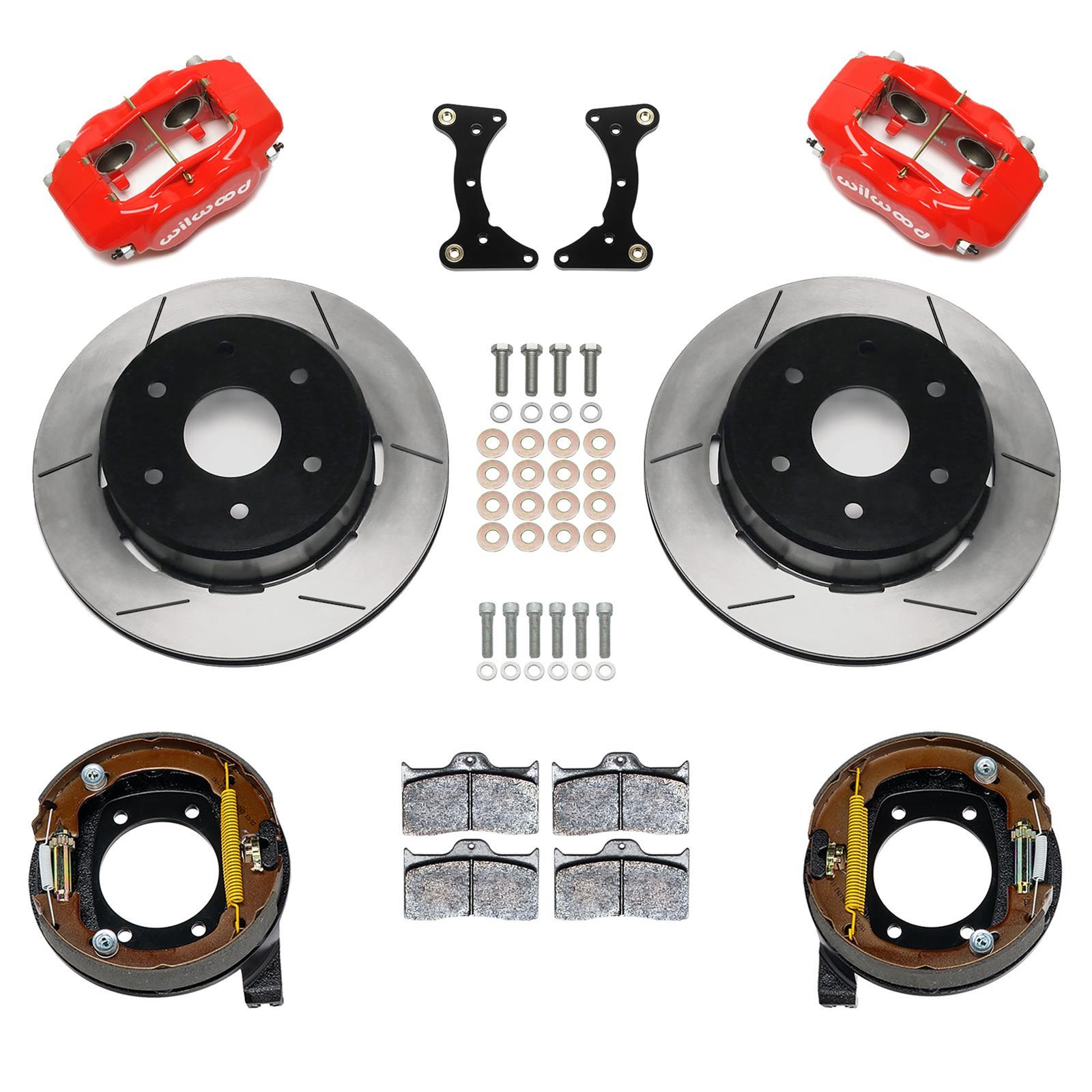 WILWOOD Rear Brake Kit Disc/Drum 71-91 BLazer FDLI Red Brakes Brake Systems And Components main image