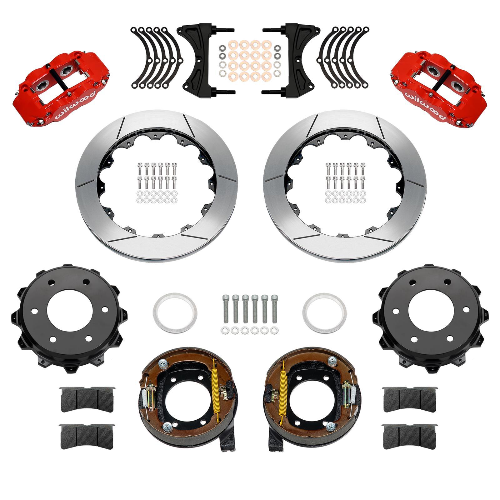 WILWOOD Rear Brake Kit Disc/Drum 71-91 Blazer FNSL4R Red Brakes Brake Systems And Components main image