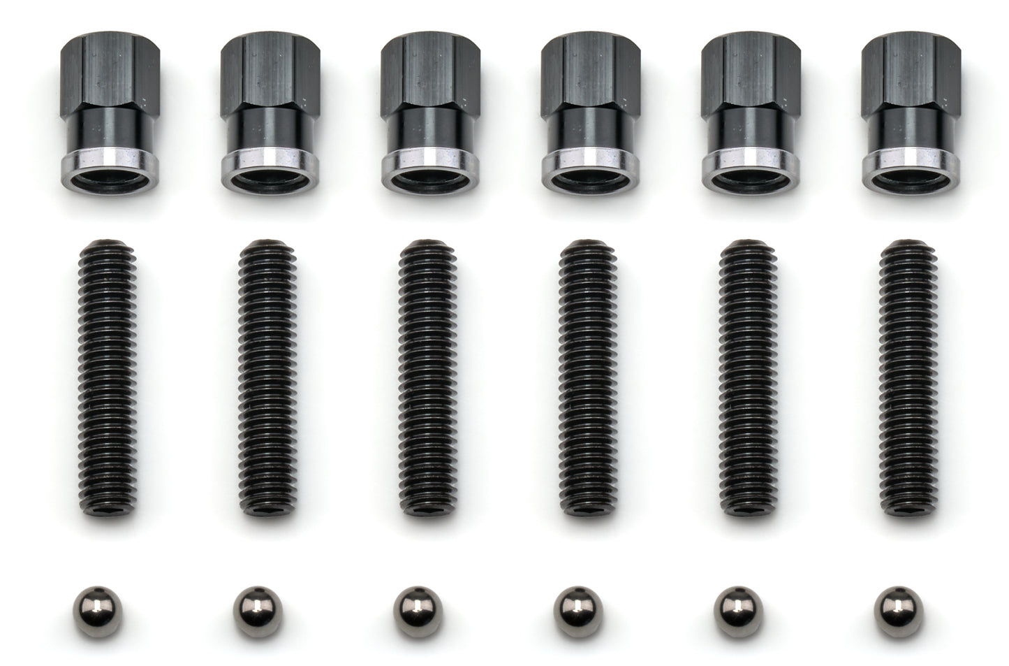WINTERS Gear Cover Kit High Nut Alum Short Blk 6-Bolt Fasteners Drivetrain Fastener Kits main image