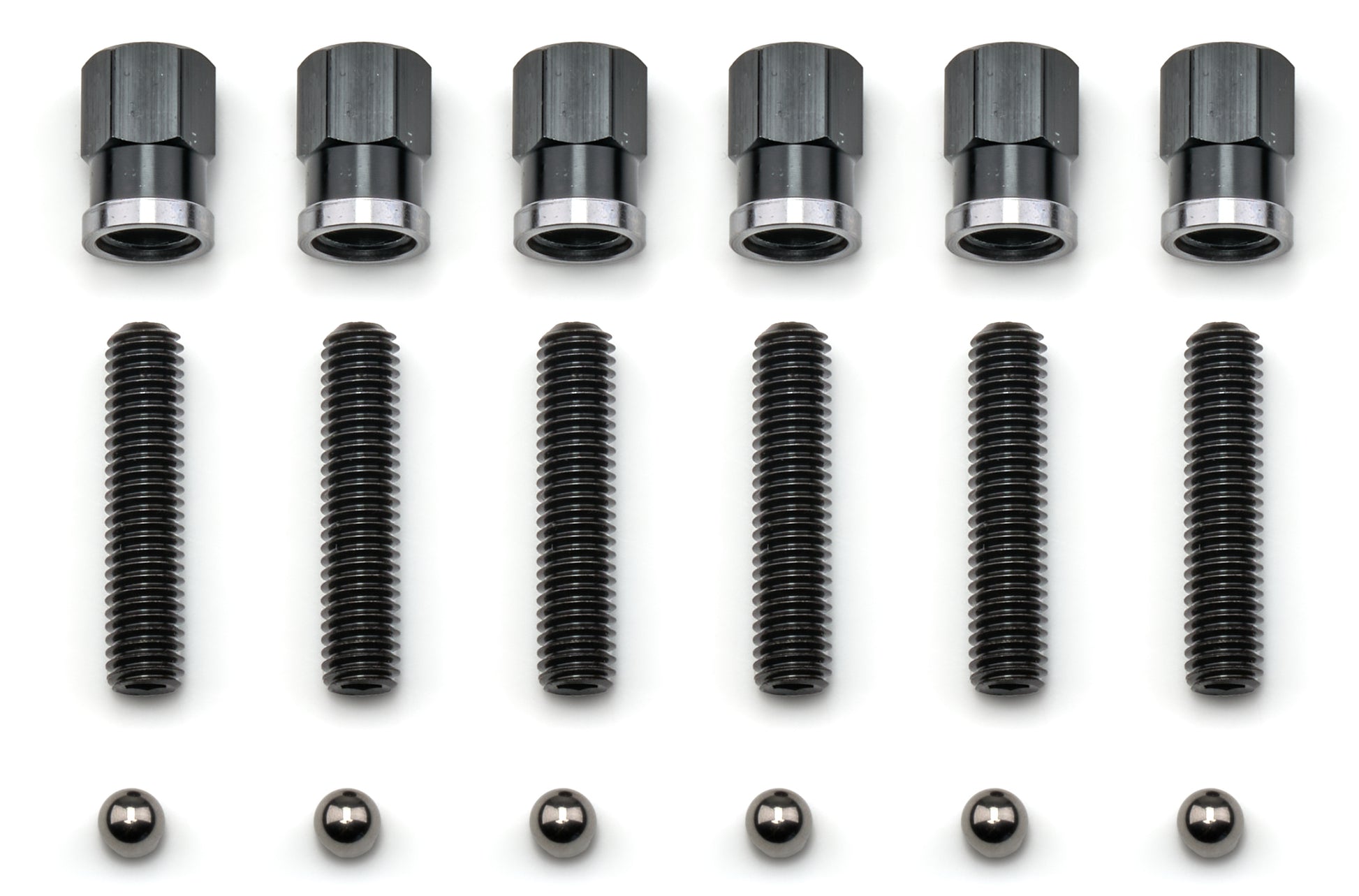 WINTERS Gear Cover Kit High Nut Alum Short Blk 6-Bolt Fasteners Drivetrain Fastener Kits main image