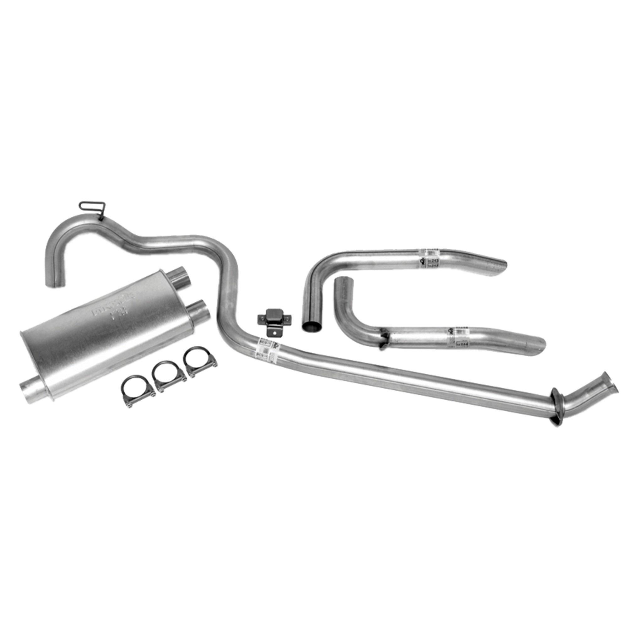 Dynomax Exhaust System Kit - Super Turbo Cat Back System, Aluminized Steel