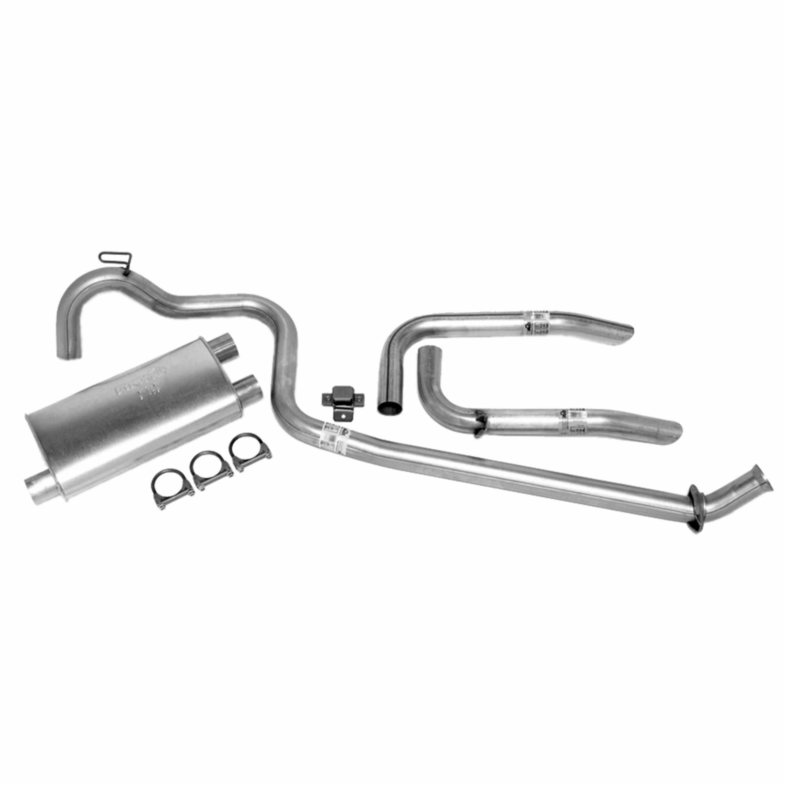 Dynomax Exhaust System Kit - Super Turbo Cat Back System, Aluminized Steel