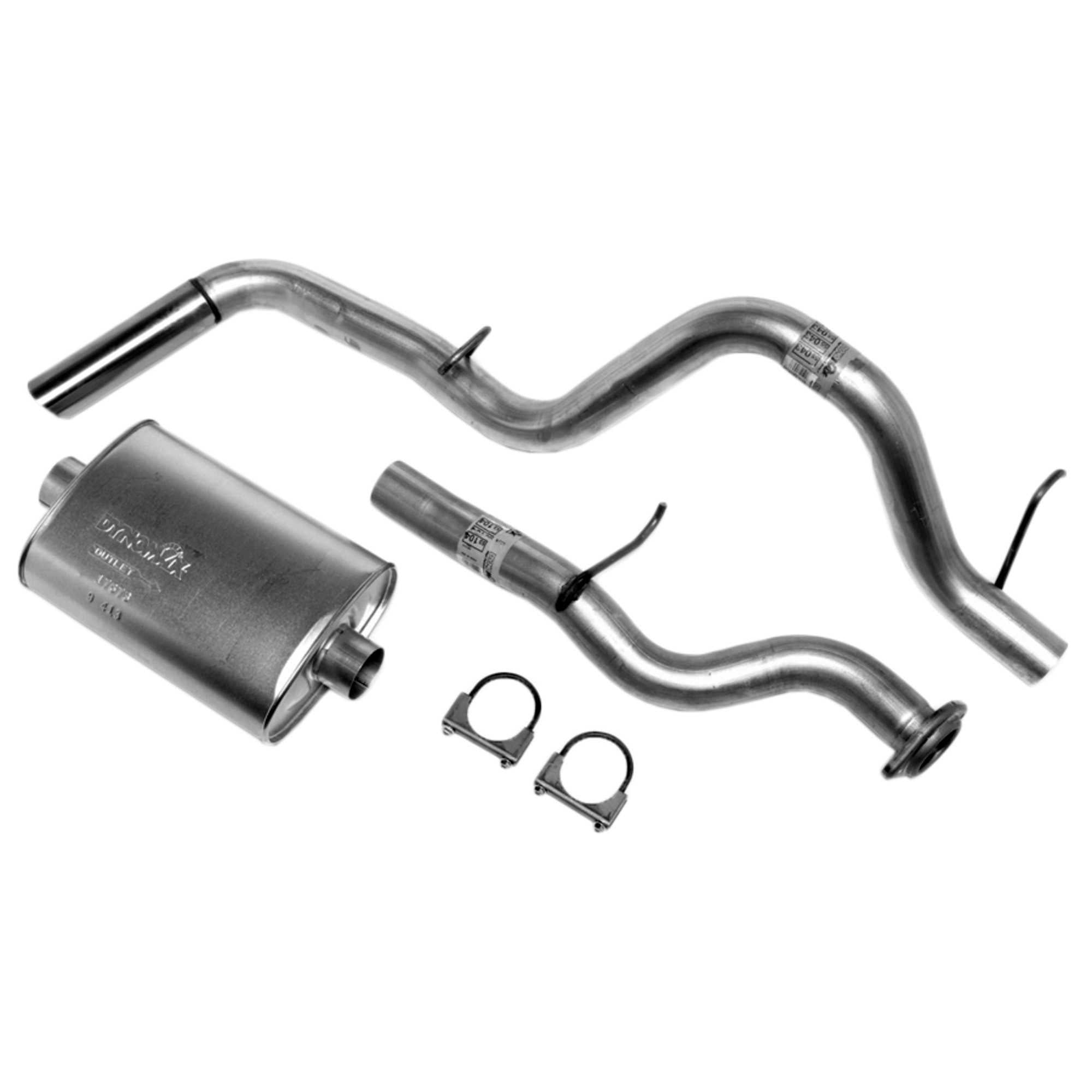Dynomax Exhaust System Kit - Super Turbo Cat Back System, Aluminized Steel