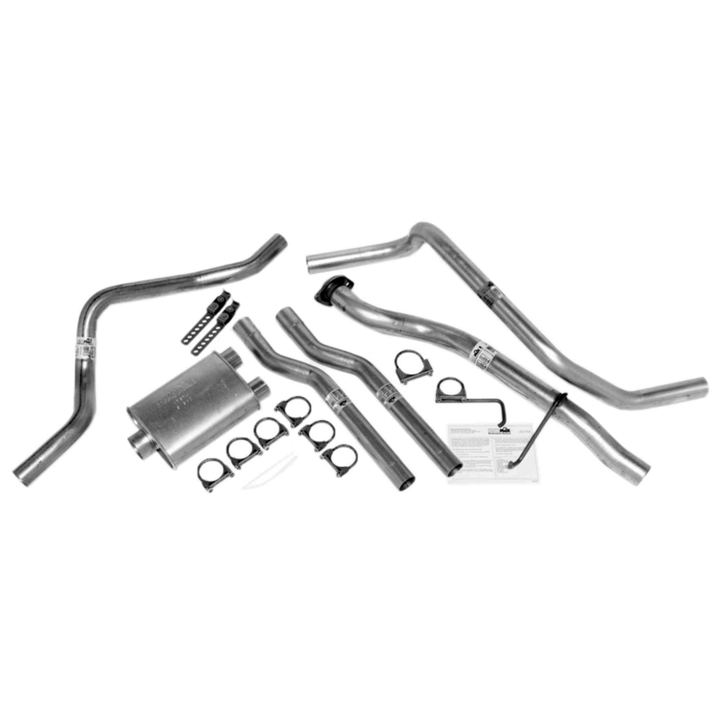 Dynomax Exhaust System Kit - Super Turbo Cat Back System, Aluminized Steel