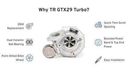 Tomioka Racing TR GTX29 (Gen II) DCBB Dual Ceramic Ball Bearing Turbocharger Stock Replacement for Subaru WRX 2015+ & Forester 2014+ FA20DIT () TR-TS1052