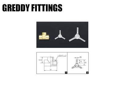 GReddy THREE WAY Y HOSE UNION NO.2 5-5-5MM - () 11900715